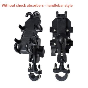 Anti-Shock Motorcycle Phone Holder Handlebar(U-shape)/Rearview Mirror(Y-shape) Mount With/Without Absorber Aluminum GPS Bracket