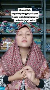 Hijab Zipper Resleting Motif Terbaru Segiempat Instan Voal Premium