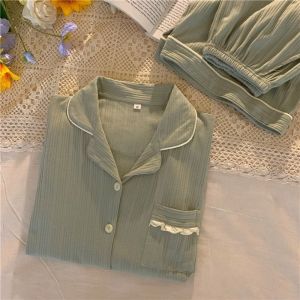 Japanese Style Ins Comely Ruffled Pajamas Womens Summer New Arrival Internet Celebrity Short Sleeve Shorts Minimalist Thin Homewear Suit