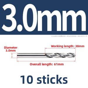 BAIRUITE | High Speed Steel Straight Shank Twist Drill 0.8mm-3mm DIY Drilling
