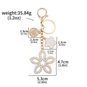 Lucky Five Leaf Grass Car Pendant Keychain Bag for Women Girls Handbag Decor DIY Handmade Jewelry Gifts