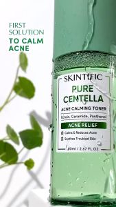 SKINTIFIC Pure Centella Acne Calming Toner 80ml | Calm Down Redness