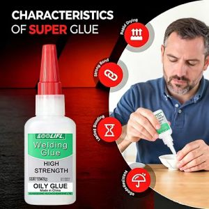 LOOLIFL 50g Strong Oily Glue Multipurpose Bond Adhesive for Metal Wood Plastic Repair Super Glue