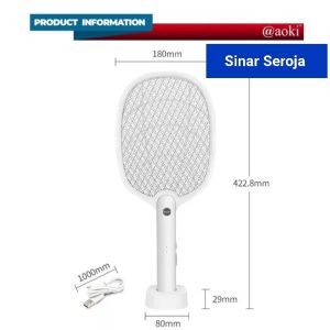 Raket Nyamuk Cas AOKI Insect Killer 2 in 1 Aoki 893S Murah