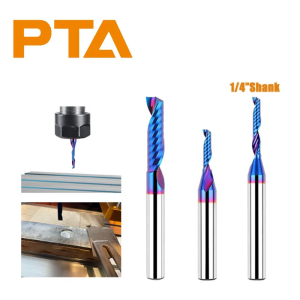 6.35mm Shank O-Flute Spiral Router Bit for Aluminum Plastic Acrylic Trimming & Edging – Engraving Cutting Milling Cutter