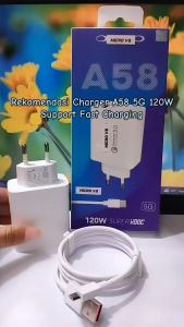 Charger HP OPPO A58 5G 120W Super VOOC & Quick Charge 3.0 Support Fast Charging