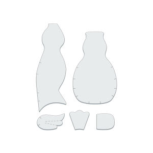 YOMDID 5pcs Duck Pattern Quilting Patchwork Ruler DIY Platypus Making Sewing Template Chubby Duck Patchwork Template