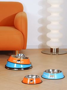 Bát inox chống lật sơn hình ngộ nghĩnh cho chó mèo thú cưng – Đen Ta pet shop
