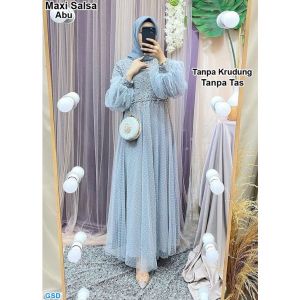 (ZAYIN COLLECTION) MAXI SALSA DEWASA FIT L TO XXL LD 100-120. BAHAN BEST QUALITY. BAJU LEBARAN