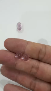 2 Viên Bi Thủy Tinh Màu Hồng 8mm-9mm– Bi Kính Cao Cấp Làm Mắt Tượng Mắt Thú Bông Handmade DIY Trang Trí Mô Hình Găm Bi