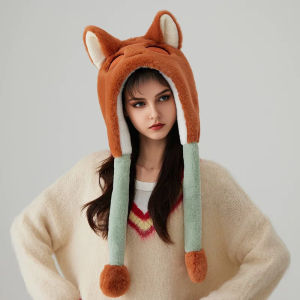 XUANDOYAN | Cute Autumn Winter Jumpsuit Hat With Moving Ears Rabbit