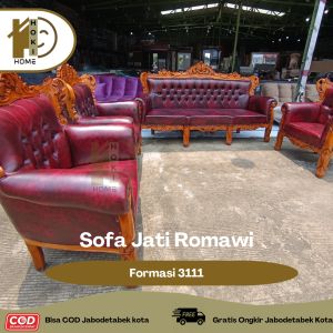 FREE ONGKIR Sofa Jati Romawi  sofa jati jepara Spfa ukir Sofa Romawi 3111 Jati Jepara