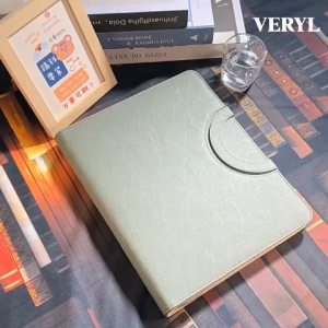 Leather A4 File Folder Seamans Waterproof Document Bag With Board Support & Organizer Pockets For Office/Sales Use