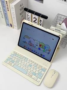 MENGMU | Magnetic Detachable Bluetooth Keyboard and Stylus Compatible Shockproof Case for Xiaomi Tablet