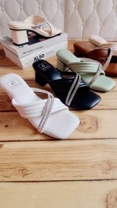 ABBUSHOES RY 40 sendal wanita hak tahu jeli import sazuke 5cm