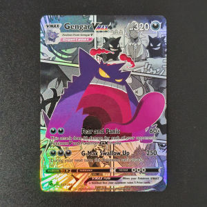 Keeppley | Multi-Style Gengar English Japanese Cards VMAX V EX Fan Art SAR IR Rainbow Gold Flash Trading Collection Card