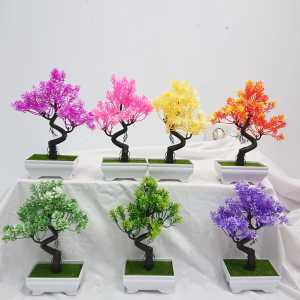 Sampai7an PBP04 / Tanaman Hias Artificial Bonsai Plastik Pot Bunga Cantik Dekorasi Ruangan Rumah / COD