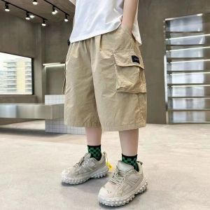 Boys Casual Short Pants Summer Thin Children Workwear Seven Parts Mid-Pants Boys Sports Five Parts Outerwear Shorts