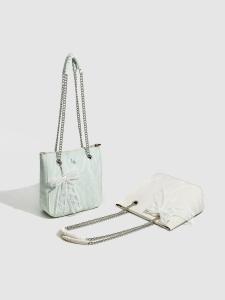 Túi Tote Nữ Thời Trang Mùa Thu Đa Năng Túi Xách Tay Thêu Hoa Thắt Nút Bướm Thiết Kế Túi Da PU Màu Trơn Túi Tote Nữ