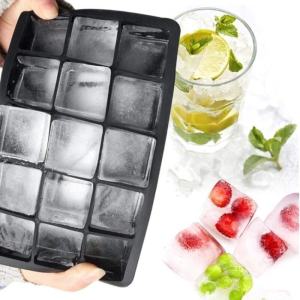 8/15Grid Silicone Ice Cube mold - Ice molds with Cover - Reusable Square Ice Cube Tray - Cocktail Cold Drink Whiskey Ice Maker - Bar Kitchen DIY Ice Cube Tools