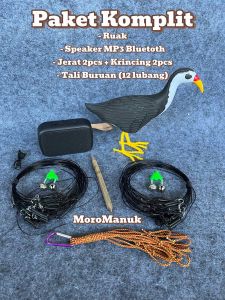 Paket Hemat Patung Ruak Ruak Boneka Wakwak+MP3+Jerat Racik Gantung Bonus Krincing dan tali Buruan
