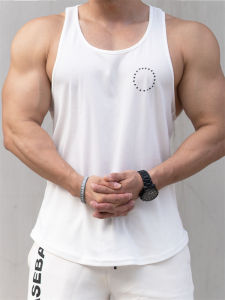 เสื้อกั๊กแขนกุดระบายอากาศได้ดีสำหรับผู้ชาย ทรงเข้ารูป ดูดซับเหงื่อ ปักลาย ทรงหลวม สำหรับผู้ชาย ฤดูร้อน 2025