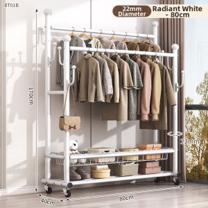 JIAJIESHI | Portable Multi-functional Double Rod Clothes Rack