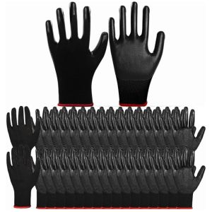 PU Coated Work Safety Gloves with Grip Breathable Seamless Knit Protective Gloves for Men Mechanic Industrial Gardening Painting