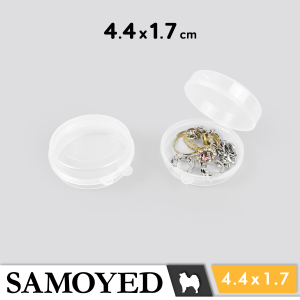 Tempat / Wadah / Silinder / Kotak Bulat Plastik PP Penyimpanan Kecil Serba Guna / Plastic Storage Cylinder / Round Box 4.4 x 1.7 / 44 x 17 cm Samoyed CX-LC-4417 (Aksesoris / Pernak-Pernik / Perhiasan / Obat)