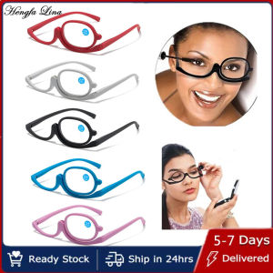 Hengfa Lina Magnifying Glasses Rotating Makeup Reading Glasses Anti Blue Light Make-up presbyopic Eyeglasses Diopter +1.0 +1.5 +2.0 To +4.0