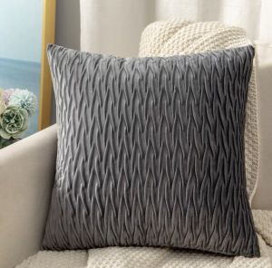 18✖️18inch Solid velvet soft diamond case pillowcase luxurious simple modern velvet living room sofa pillowcase