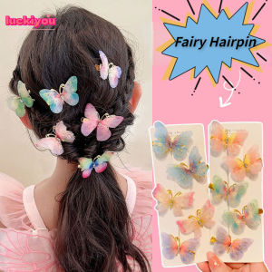 [Bán thua lỗ] 2 cái kẹp tóc bướm Gradient phong cách Ins Hàn Quốc thời trang dễ thương tóc mái bên BB barrettes thanh lịch phổ biến cho phụ nữ