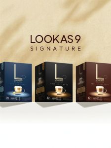 Original Lookas9 Rich Vanilla Flavor Instant Coffee Powder Double Shot Latte Korean Brand Coffee Beverage 447g Boxed