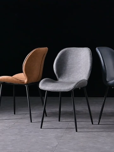 PU Leather Dining Chair / Waterproof Designer Dining Chair / Wear-resistan Luxury Soft Backrest Chair X7FN