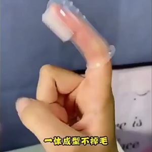 1pc Pet toothbrush Transparent silicone finger toothbrush dog teeth cleaning finger cover