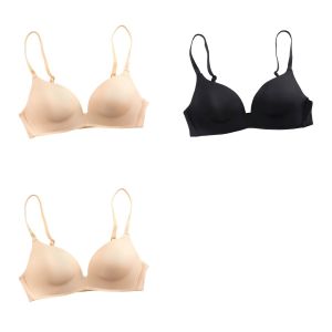 3 ชิ้น/เซ็ต Push-Up Bras ผู้หญิงไม่มีรอยต่อ Bra Backless Brassiere หญิงสีทึบไร้สายเสื้อยืด Bra Top ชุดชั้นในเซ็กซี่ S-XL