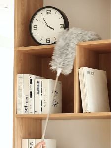 แปรงปัดฝุ่น ไม้ปัดฝุ่นไมโครไฟเบอร์ ปรับความงอ ปรับยืด ได้ ซักได้ ดักจับฝุ่นดี หัวแปรงทำจากไมโครไฟเบอร์ที่ไม่หลุดง่าย