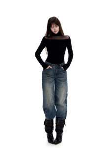 withmin | Quần Jeans Co Dãn Thấp Flattering