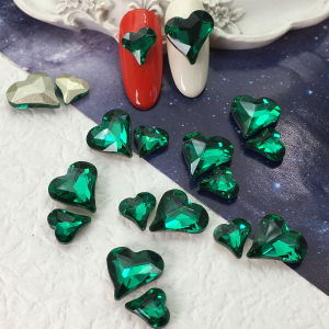 Nail Art Crystal Heart Shaped Diamond Asymmetrical Design Nail Decoration Tool for Beauty And Fashion Enthusiasts