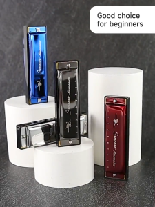 Silver Swan10 Hole Harmonica 10 Hole C Key Professional Organ Silver Color Blues Jazz Rock Folk Music For Beginner