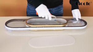 โคมไฟเพดาน LED โคมระย้าดีไซน์โมเดิร์นสไตล์นอร์ดิก 3 สี โคมไฟเพดานอะคริลิกสำหรับห้องนอน ห้องอาหาร ห้องแต่งตัว ห้องครัว