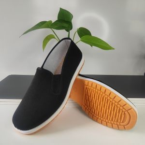 JIFANPAUL | Moisture Wicking Breathable Cloth Shoes Black Rubber Sole