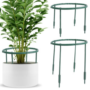 1/4 cái Khung cọc đỡ cây nhựa hình bán nguyệt hình chữ T có thể lắp ráp Thanh cố định khung chống nghiêng cây hoa trong chậu vườn