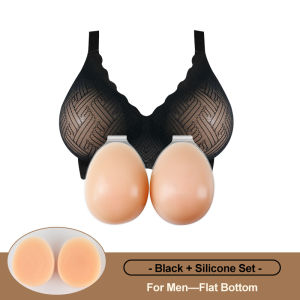 Silicone Breast Form Pad Fake Boobs With Bra Chest Enhancement Crossdresser Transgender Shemale Drag Queen Cosplay