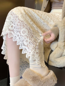 High-end Elegant Winter Fashion A-line Lace Dress
