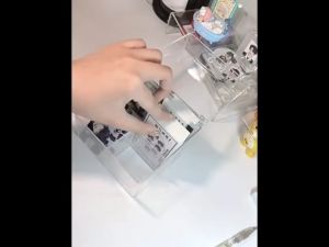 Acrylic Photocard Storage Box Transparent Flip Lid Game Cards Organizer Case for Cards Collection