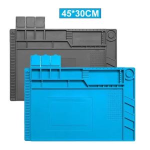 45x30CM Từ Tính Silicone Thảm Làm Việc Chịu Nhiệt Chống Tĩnh Điện Cho Bộ Hàn Sửa Chữa Điện Tử Laptop Bảo Trì Đồng Hồ