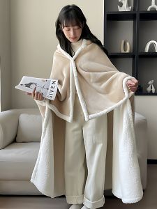 Extra Large Shawl Poncho Winter Women Warm Hood Cape Office Blanket Lazy Blanket Student Nap Cover Blanket Autumn