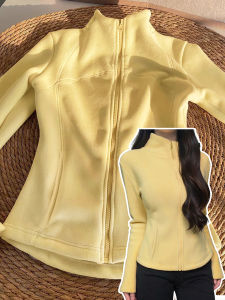 SUHUIQIAN | Yellow Slim Fit Fleece Jacket Thick