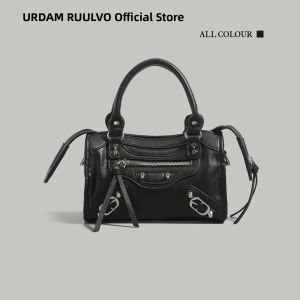 URCDN RDALVO | Retro Rivet Motorcycle Style Womens Handbag